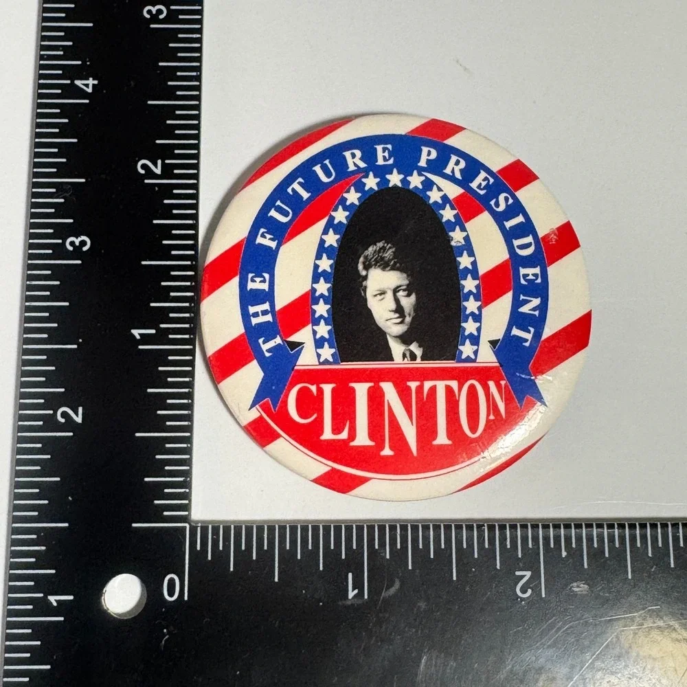Bill Clinton The Future President‎ Campaign Political Pin Button